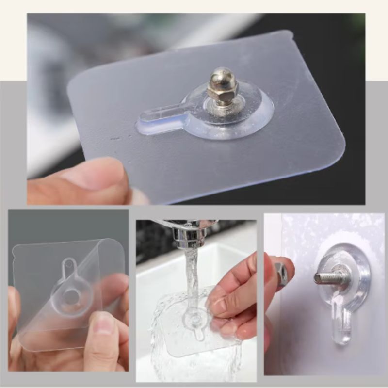 Transparent Wall Hook – No Drilling, Strong Hold, and Multi-Purpose Use