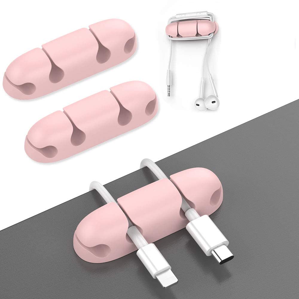 Cord Holders for Desk – 4-Slot Cable Organizer Clips (3-Pack)