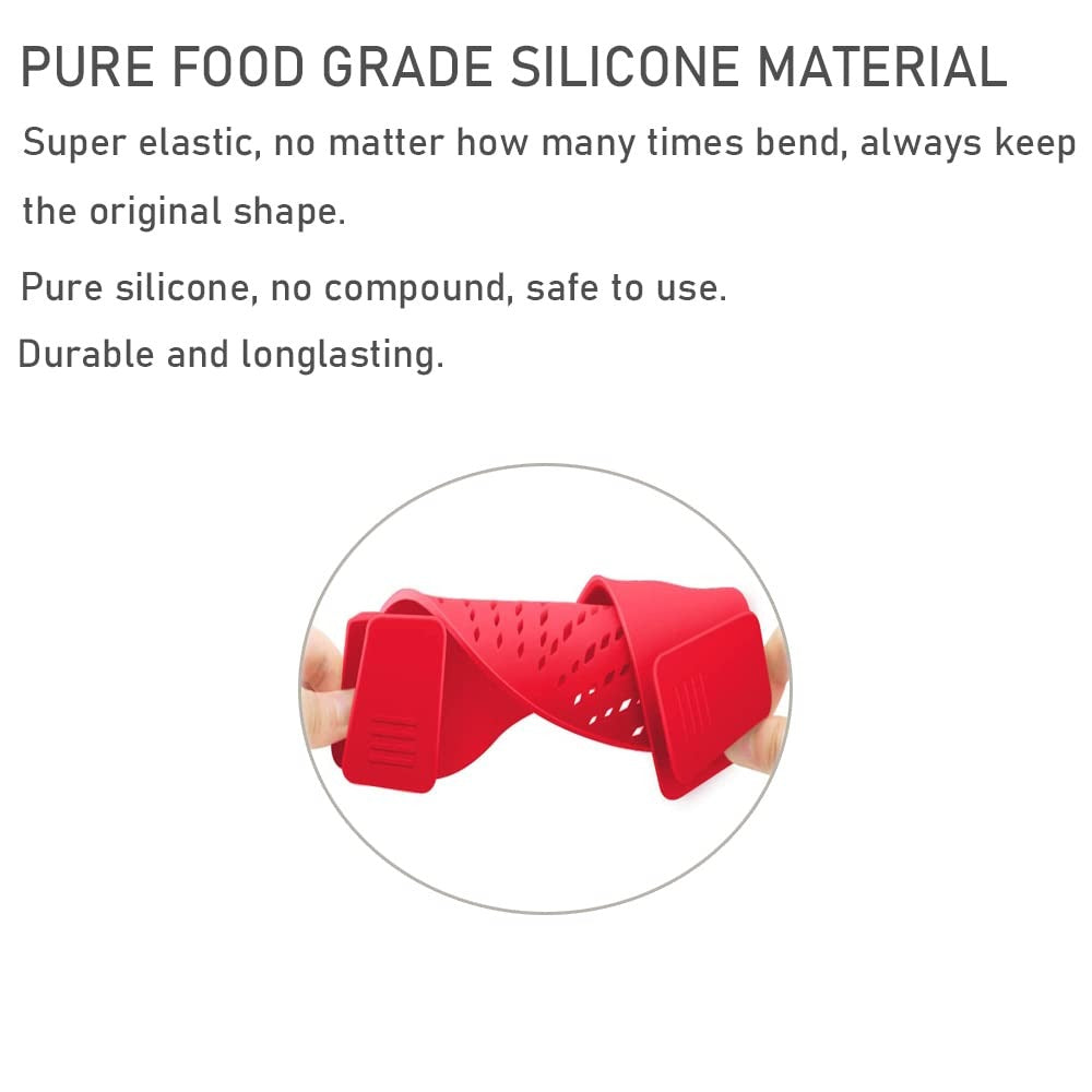 Flexible Silicone Strainer – Fits All Pots, Mess-Free Draining