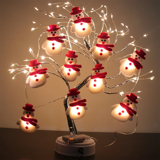 Snowman Christmas LED Garland String Light Merry Christmas Decorations for Home 2024 Cristmas Tree Ornament Xmas Navidad Gifts