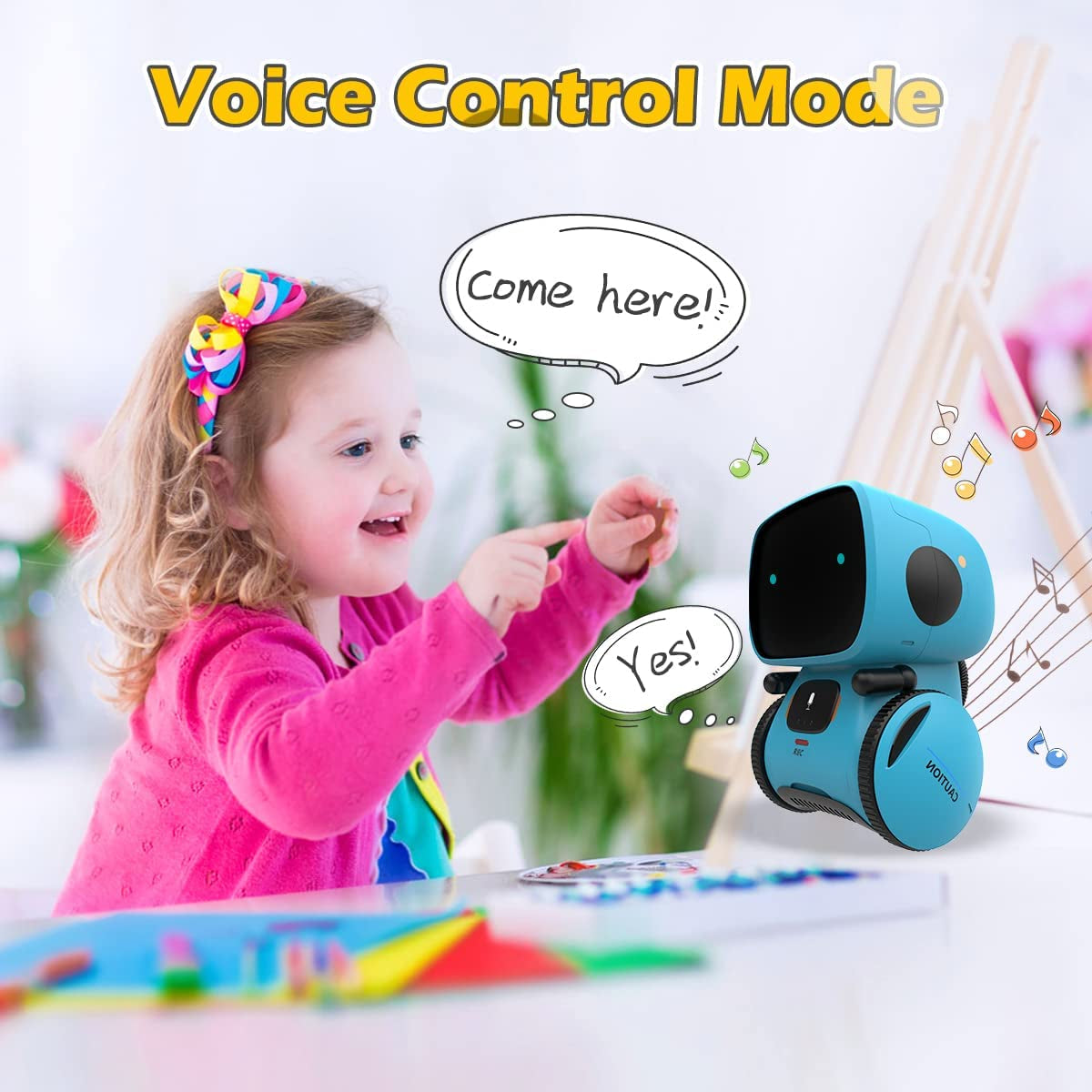 Robots for Kids, Interactive Smart Robotic with Touch Sensor, Voice Control, Speech Recognition, Singing, Dancing, Repeating and Recording, Robot Toy for 3 4 5 6 7 8 Year Old Boys Girls