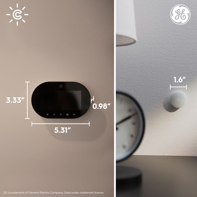 Black Smart Thermostat with Wi-Fi Compatibility