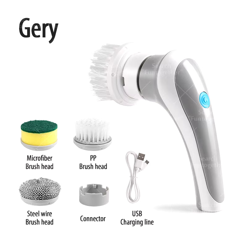 Small Rechargeable Spin Scrubber Kitchen Sink Dish 3 in 1 Multifunctional Handheld Electric Cleaning Brush