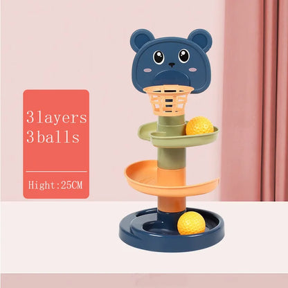 Montessori Baby Toy Rolling Ball Children Montessori Educational Games for Babies Stacking Track Baby Development Toys Children