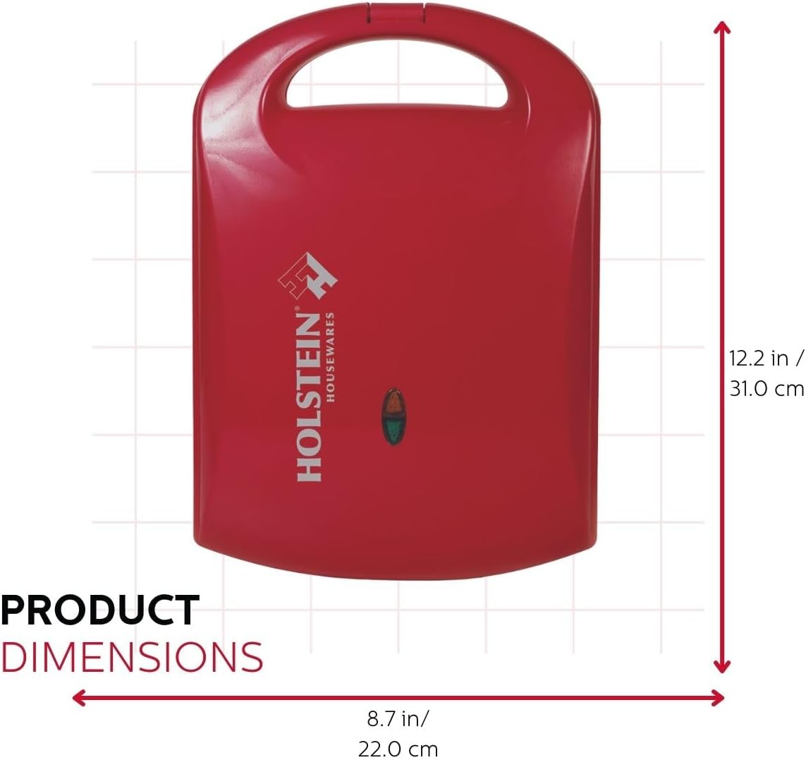 - Non-Stick Heart Waffle Maker, Red - Makes 4 Heart-Shaped Waffles in Minutes