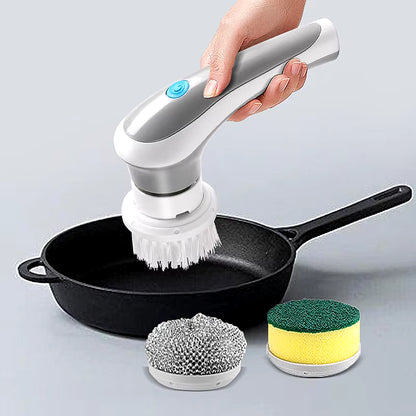 Small Rechargeable Spin Scrubber Kitchen Sink Dish 3 in 1 Multifunctional Handheld Electric Cleaning Brush