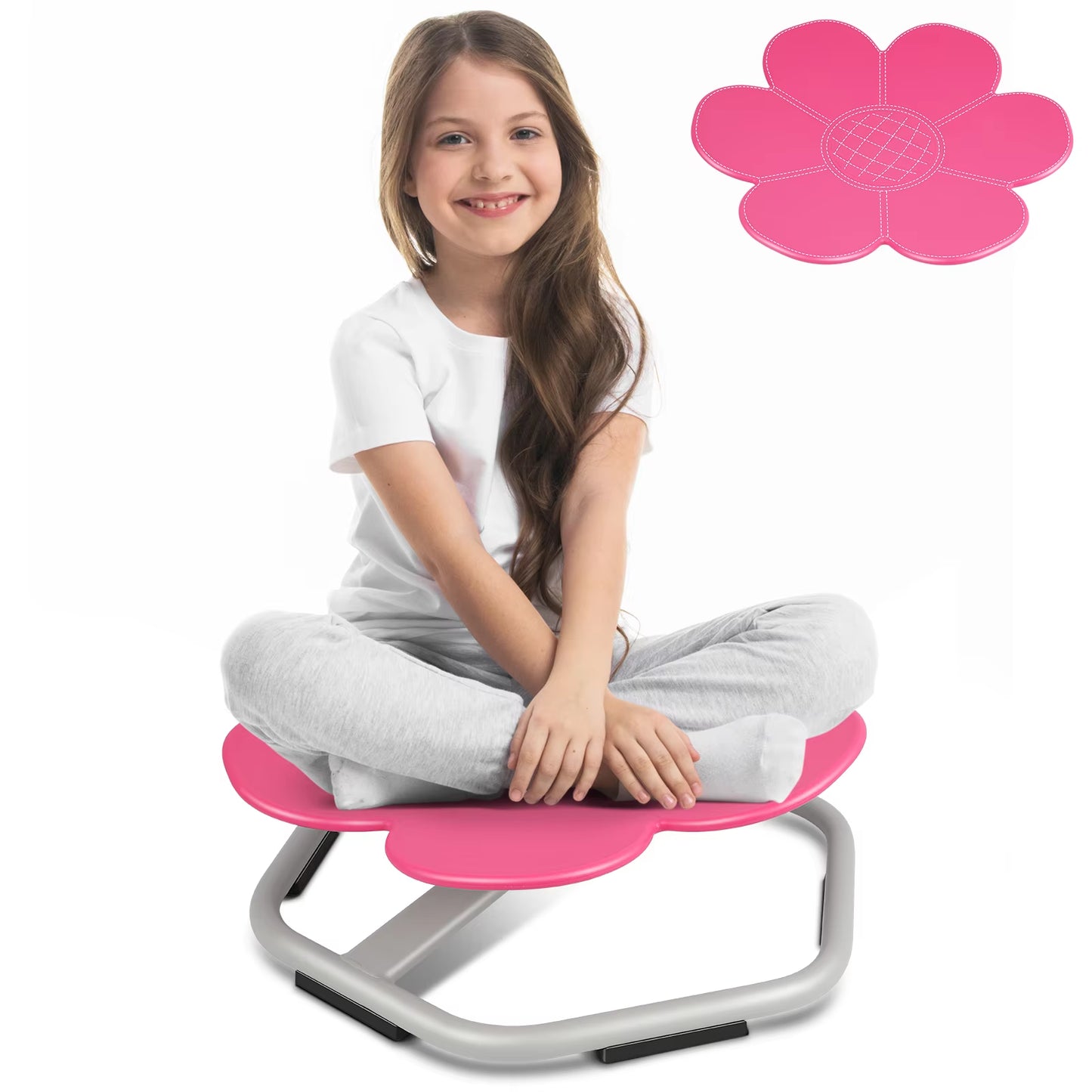 Metal Base Sensory Toys Chair for Kids,Elephant Sit and Spin Swivel Chair for Toddlers,Spinning Chair,Spinning Chair Wobble Chai