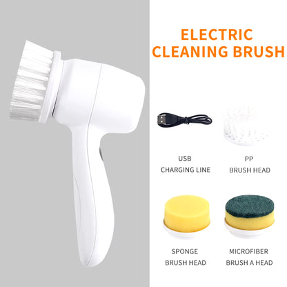 Small Rechargeable Spin Scrubber Kitchen Sink Dish 3 in 1 Multifunctional Handheld Electric Cleaning Brush