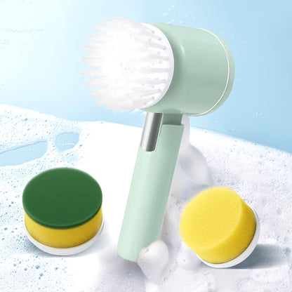 Small Rechargeable Spin Scrubber Kitchen Sink Dish 3 in 1 Multifunctional Handheld Electric Cleaning Brush