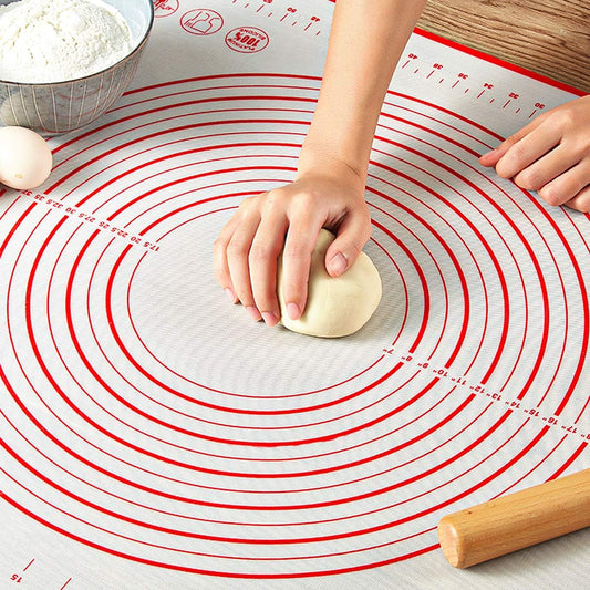 Pastry Mat for Rolling Dough,  20“X16” Silicone Pastry Kneading Mat Board with Measurements Marking BPA Free Food Grade Non-Stick Non-Slip Rolling Dough Baking Mat