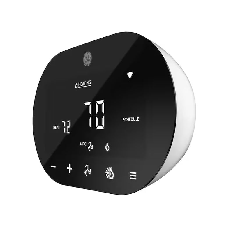 Black Smart Thermostat with Wi-Fi Compatibility