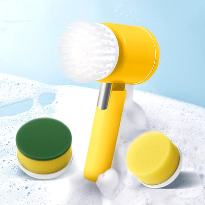 Small Rechargeable Spin Scrubber Kitchen Sink Dish 3 in 1 Multifunctional Handheld Electric Cleaning Brush