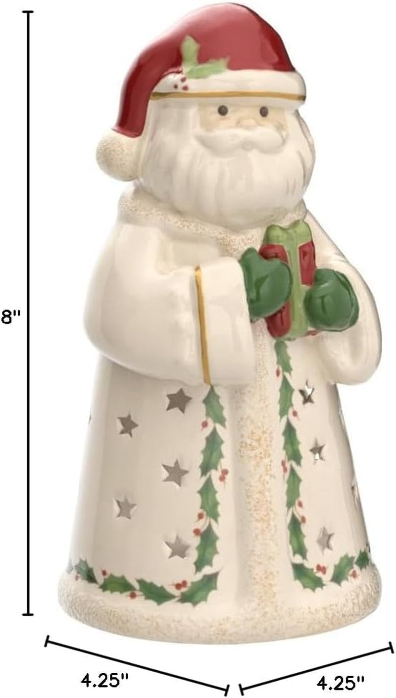 Holiday Santa Light-Up Figurine, Ivory