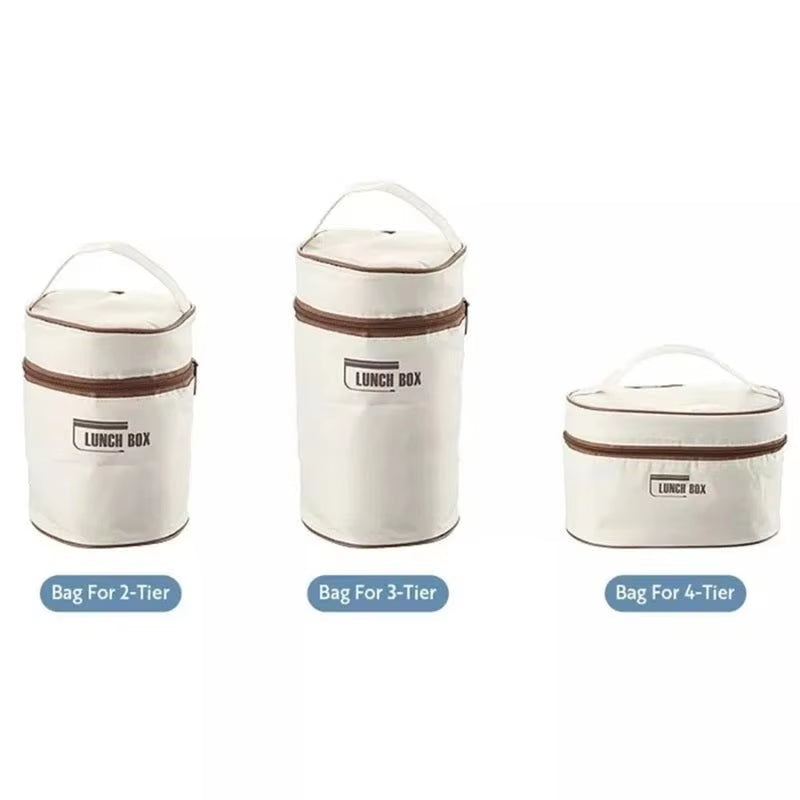 Lunch Box Portable Insulated Lunch Container Set Stackable Bento Stainless Steel Lunch Container Outdoor Picnic Box