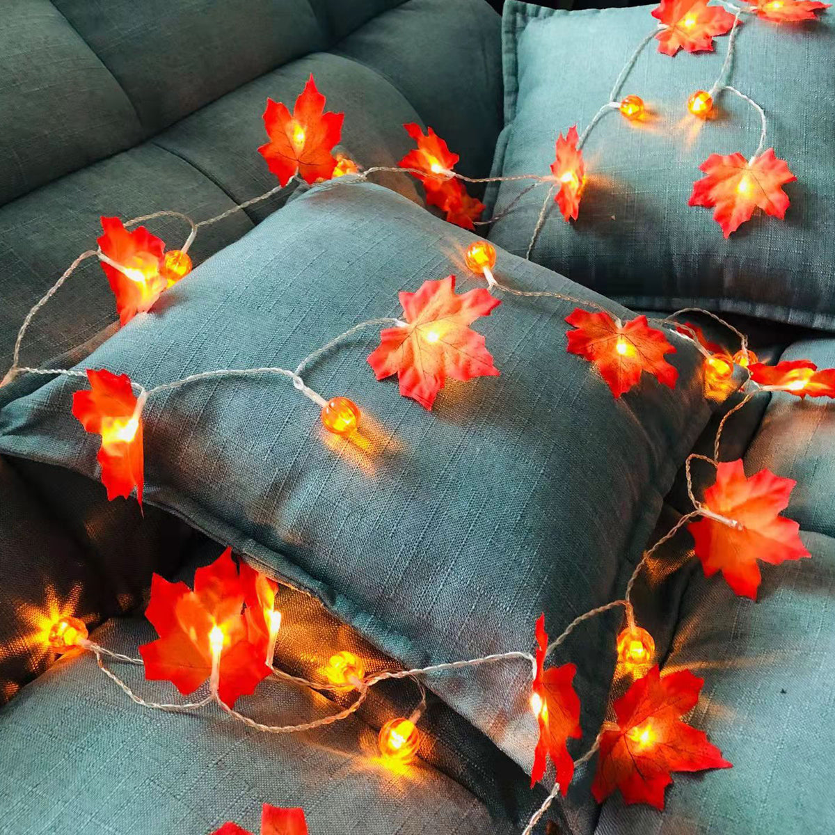 Thanksgiving String Lights Decor Pumpkin Lights for Indoor Outdoor Thanksgiving Home Party Decor, 29.53FT