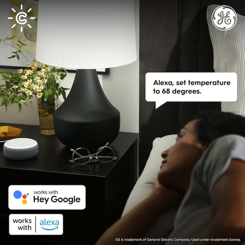 Black Smart Thermostat with Wi-Fi Compatibility