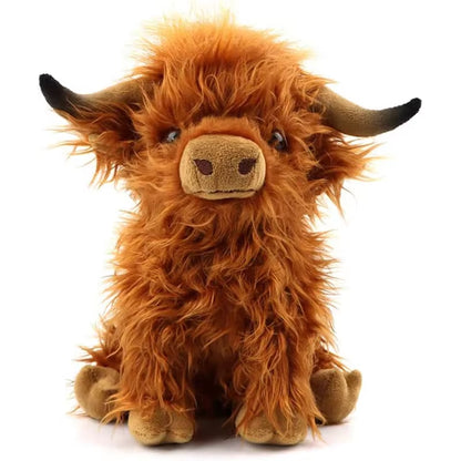 Simulation Highland Cow Plush Animal Doll Soft Stuffed Highland Cow Plush Toy Kawaii Kids Baby Gift Toy Home Room Decor