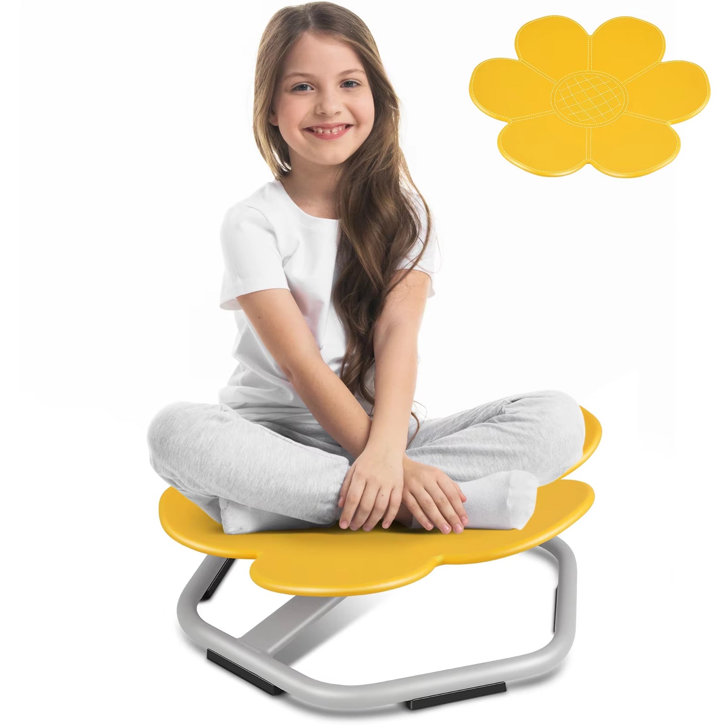 Metal Base Sensory Toys Chair for Kids,Elephant Sit and Spin Swivel Chair for Toddlers,Spinning Chair,Spinning Chair Wobble Chai