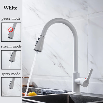 Kitchen Faucet Black Kitchen Tap Pull Out Kitchen Sink Mixer Tap Brushed Nickle Stream Sprayer Head Chrome Kitchen Water Tap