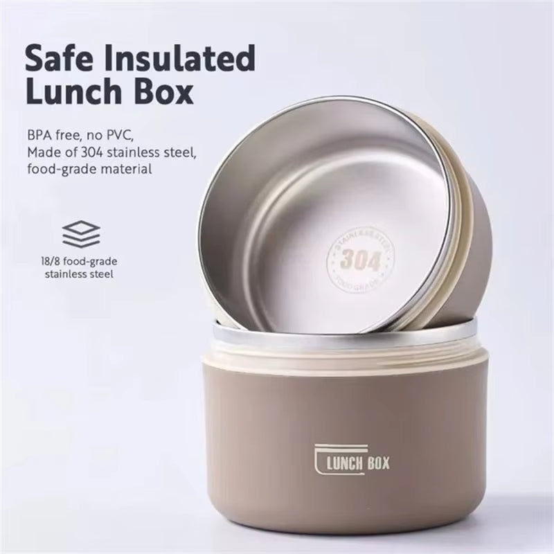 Lunch Box Portable Insulated Lunch Container Set Stackable Bento Stainless Steel Lunch Container Outdoor Picnic Box